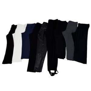 Woman's Leggings-  LOT Of 9 -Size Small Med +‎ Large Workout Yoga Wholesaler Lot
